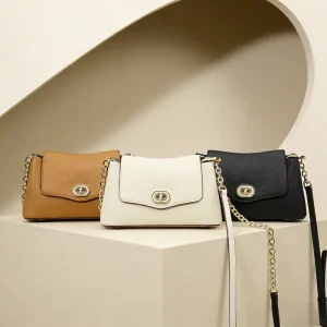 Women’s Genuine Leather Zipper Hasp Closure Waterproof Portable Dual Shoulder/Cross-Body Strap Fashion Lady Bag