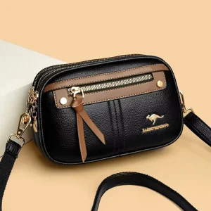Women’s Handbag Purse PU Leather Pure Color Handle Bag Lady Tote Shoulder Bag