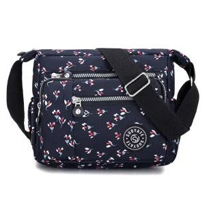 Women’s Lady Vintage Fashion Handbags & Messenger Bags Flowers Decoration Zipper Closure Shoulder Bag Collect Wallet Polyester