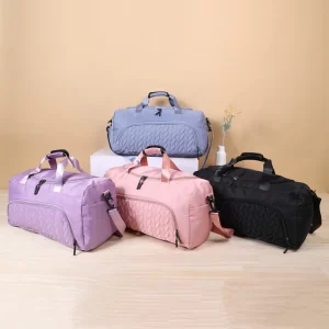 Women’s Large Capacity Multicolor Waterproof Sports Duffle Bag Custom Logo Foldable Oxford Material Zipper Closure Fashion Style