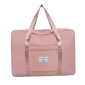 Women’s Large Capacity Portable Folding Lightweight Oxford Material Travel Bag Short-Distance Luggage Storage Bag