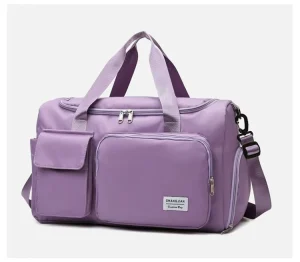 Women’s Lightweight Sports Gym Bag for Carry On Wet Pocket and Shoes Compartment Carry on Gymbag
