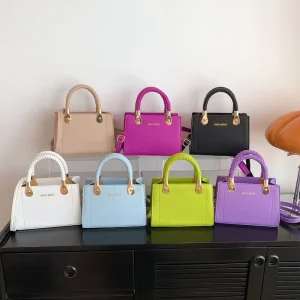 Women’s PU Leather Handbag Fashion Designer Top Handle Bag with Braided Strap for Daily Work Casual Shoulder Crossbody Purse