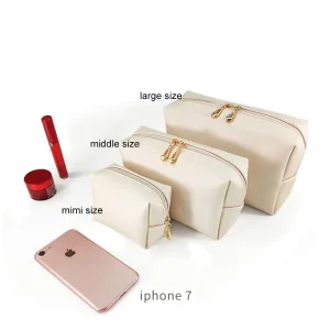 Women’s Premium PU Travel for Toiletry Cosmetic Bag From BSCI Factory Custom Digital Printing for Pink Zipper