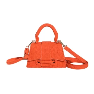 Women’s Single Shoulder Crossbody Bag Solid Color Small Square Handbag Fashion Ins Versatile Korean Polyester