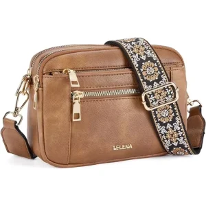 Women’s Small Crossbody Purse in Vegan Leather with Adjustable Shoulder Strap