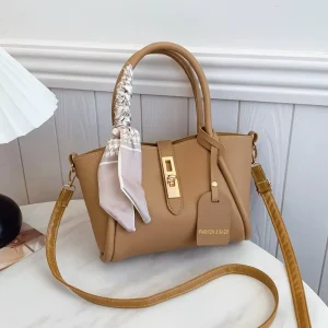 Women’s Soft PU Leather Tote Crossbody Bag Fashionable Daily Shopping and Party Shoulder Bag with Shell Closure Type
