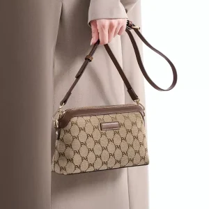 Women’s Spring Summer New Crossbody Bag Middle aged Mother Retro Fashion Lightweight All match High end Single shoulder PU
