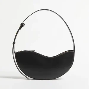 Women’s Stylish Purse Handbag Fashionable PU Vegan Leather Moon Shaped Shoulder Bag Customizable for Ladies