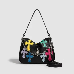 Women’s Summer Winter Waterproof PU Material Single shoulder Crossbody Bag Large capacity Handbags Portable Strap for Daily Use