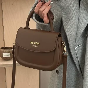 Women’s Vintage Lady PU Handbags New Model Cross border Bags Foreign Trade Bags Fashion Saddle Bags Shoulder