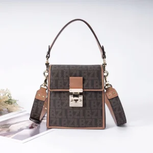 Women’s Vintage PVC Crossbody Phone Bag Letter Pattern All Season Fashionable Eco Friendly Waterproof Single Strap Daily Life