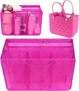Women’s Waterproof Beach Tote Bag Zipper New Design Large Medium Plastic Organizer Divider Accessories Beach Bag Organizer