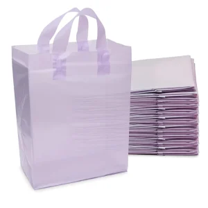 YC Customize Garment LDPE Shopping Bag Biodegradable Soft Loop Handle Plastic Bag Package Gusset Type Plastic Bag