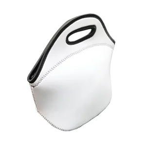 Zippered Large Capacity Lunch Box Bag Reusable Insulated Waterproof Sublimation Blank White Neoprene Lunch Tote Bag