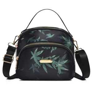 new fashion national style bamboo leaf printing and dyeing shoulder bag women’s niche versatile portable messenger bag